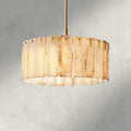 Celamotto Onyx Round Alabaster Chandelier 36". 48", 60" - Cyran Lamps