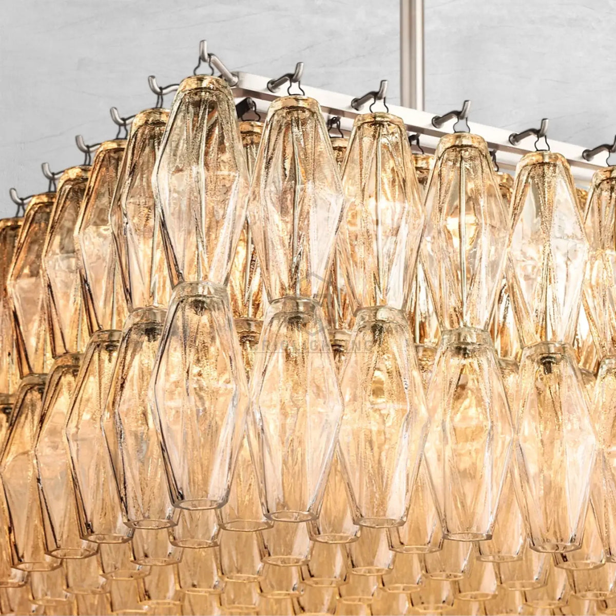 Cyra Glass Rectangular Chandelier