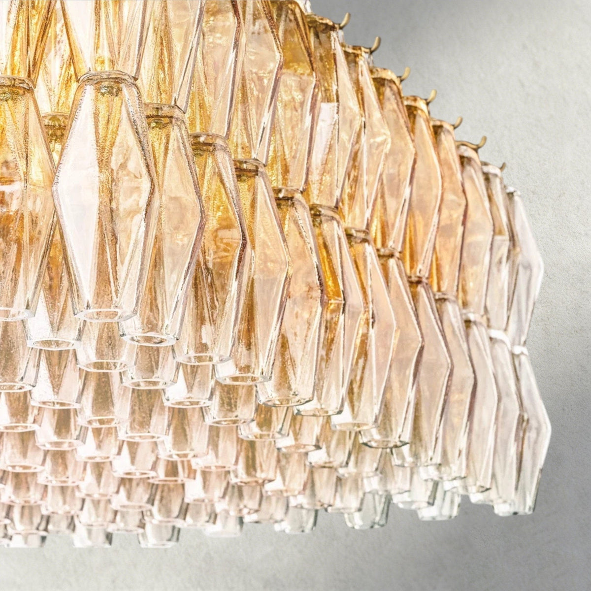 Chiaray Clear/ Smoke Glass Rectangular Chandelier 54", 74" - Brig