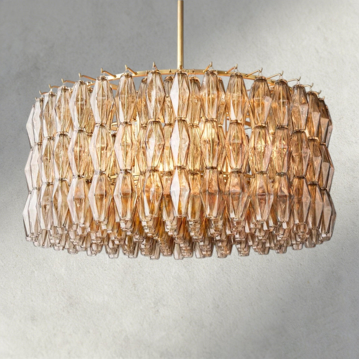 Chiaray Clear/ Smoke Glass Round Chandelier 37", 47", 62" - Brig