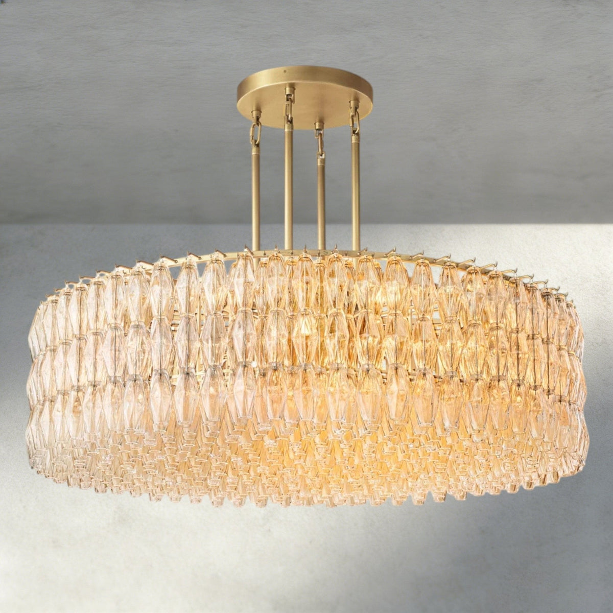 Chiaray Clear/ Smoke Glass Round Chandelier 37", 47", 62" - Brig