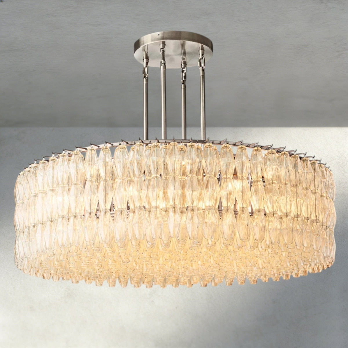 Chiaray Clear/ Smoke Glass Round Chandelier 37", 47", 62" - Brig