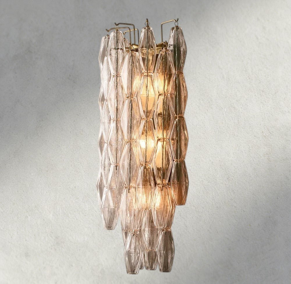 CIHELA CLEAR/ SMOKE GLASS GRAND SCONCE 30" - briglamps