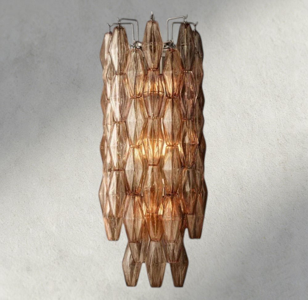 CIHELA CLEAR/ SMOKE GLASS GRAND SCONCE 30" - briglamps