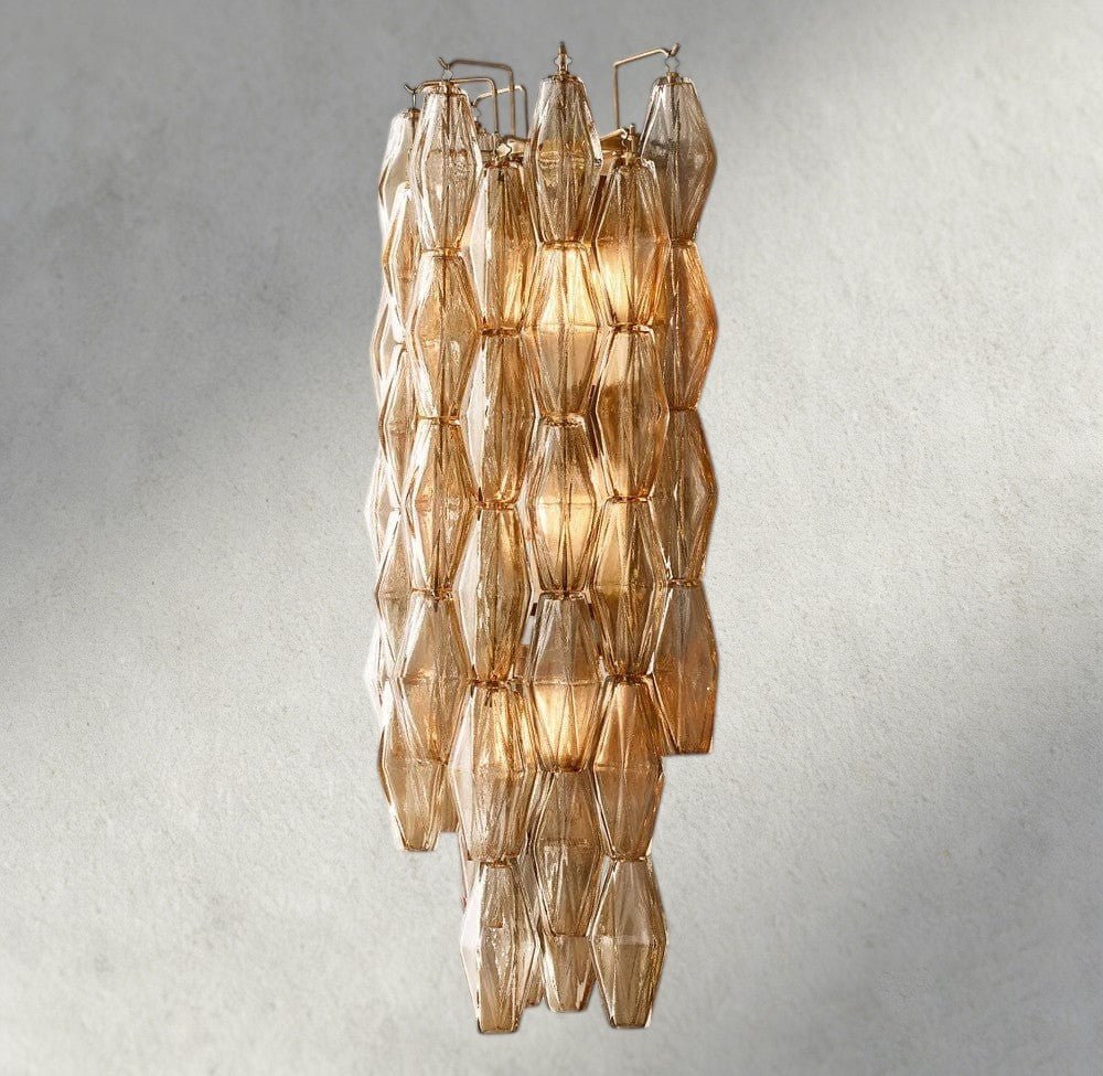 CIHELA CLEAR/ SMOKE GLASS GRAND SCONCE 30" - briglamps