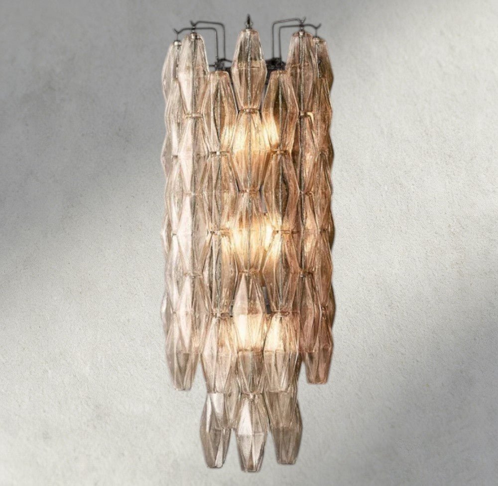 CIHELA CLEAR/ SMOKE GLASS GRAND SCONCE 30" - briglamps