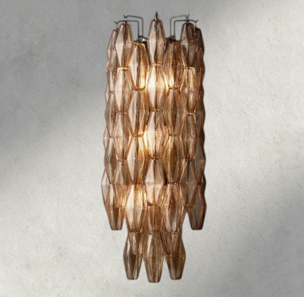 CIHELA CLEAR/ SMOKE GLASS GRAND SCONCE 30" - briglamps