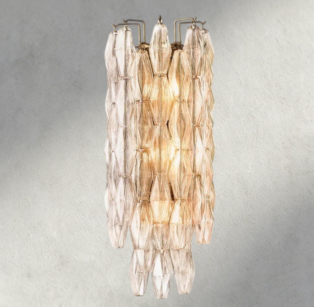 CIHELA CLEAR/ SMOKE GLASS GRAND SCONCE 30" - briglamps