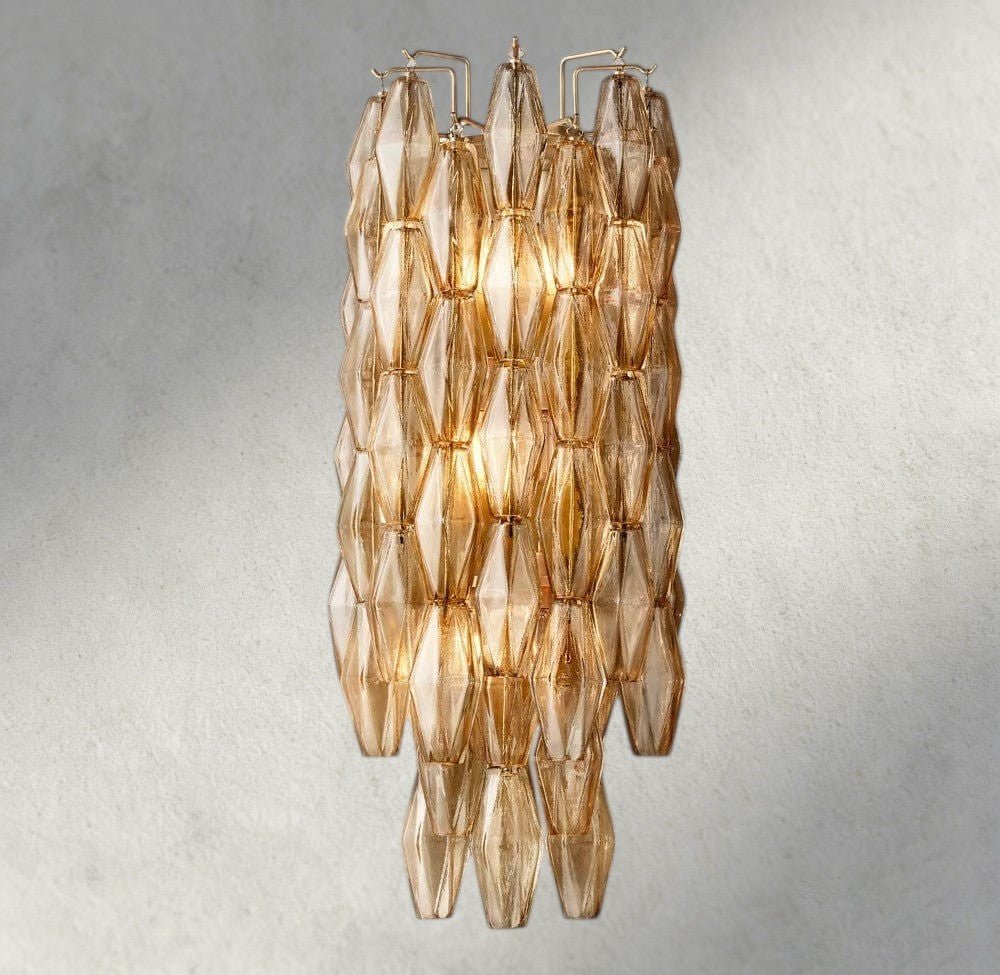 CIHELA CLEAR/ SMOKE GLASS GRAND SCONCE 30" - briglamps