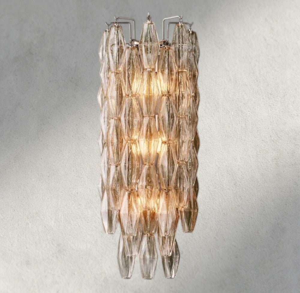 CIHELA CLEAR/ SMOKE GLASS GRAND SCONCE 30" - briglamps