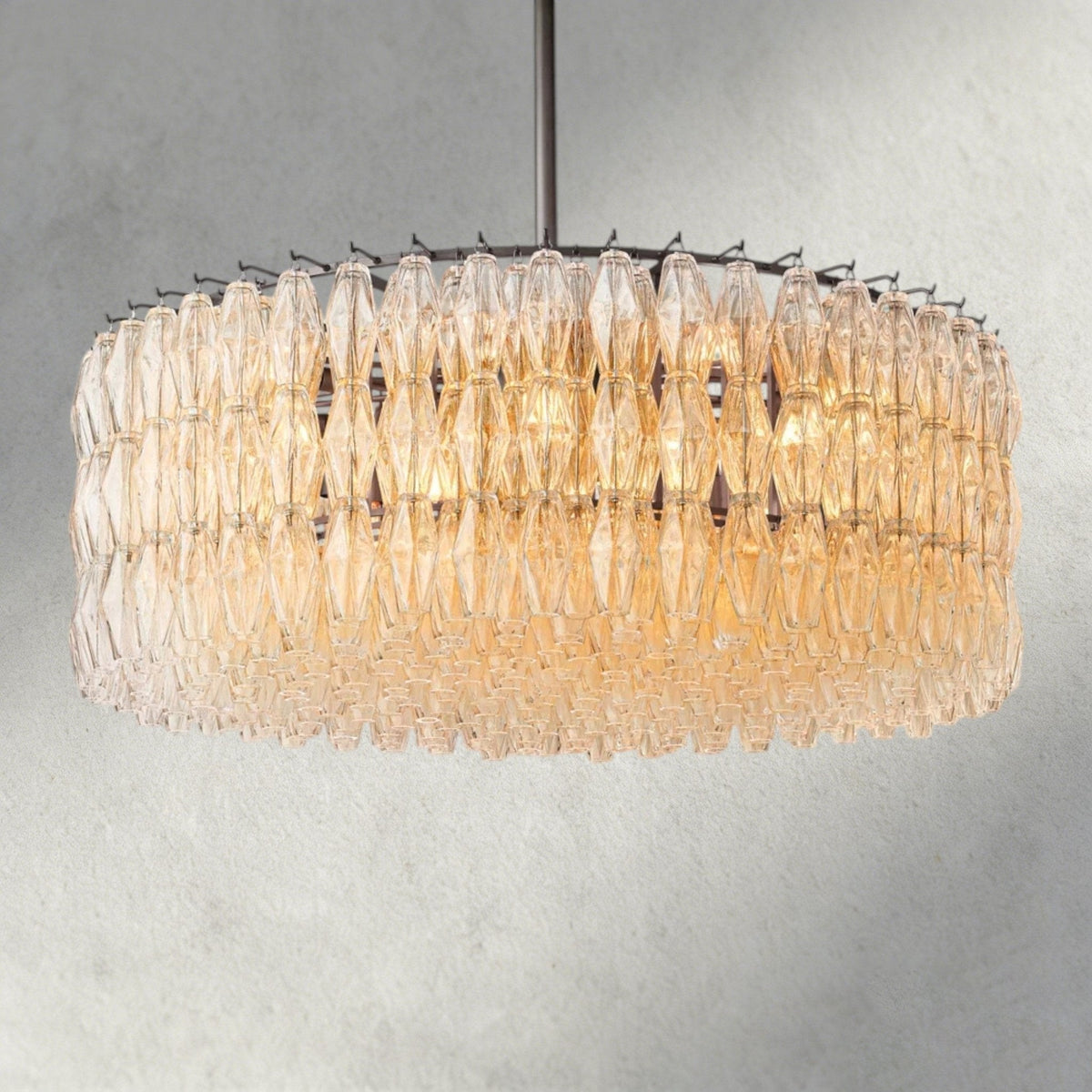 CIHELA CLEAR/ SMOKE GLASS ROUND CHANDELIER 37", 47", 62" - briglamps