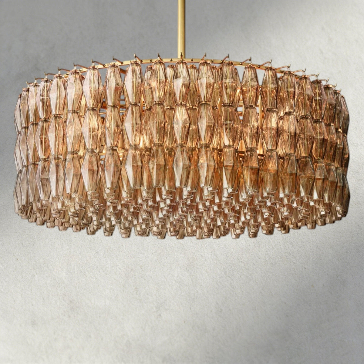 CIHELA CLEAR/ SMOKE GLASS ROUND CHANDELIER 37", 47", 62" - briglamps