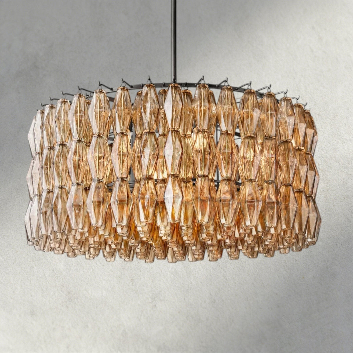 CIHELA CLEAR/ SMOKE GLASS ROUND CHANDELIER 37", 47", 62" - briglamps