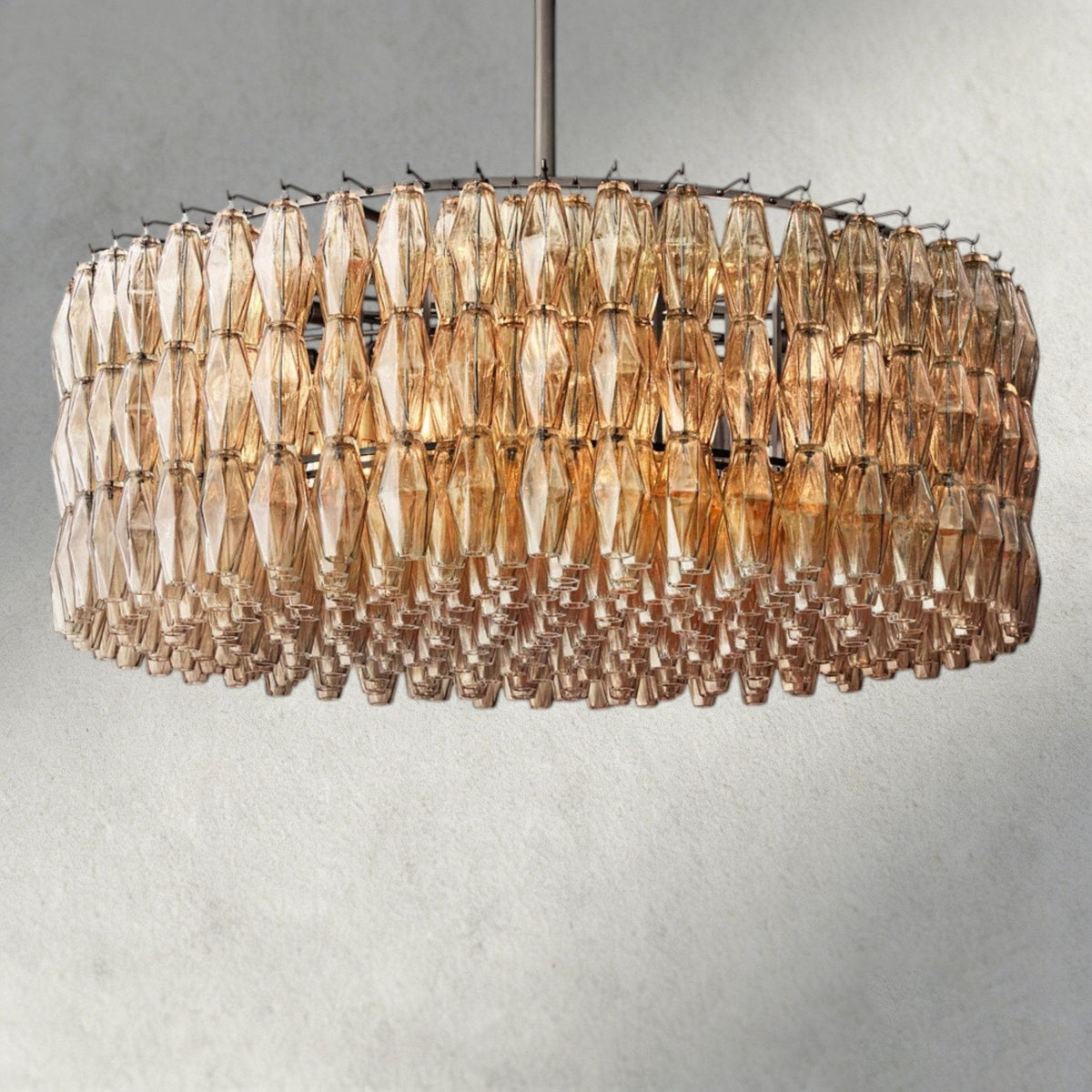 CIHELA CLEAR/ SMOKE GLASS ROUND CHANDELIER 37", 47", 62" - briglamps