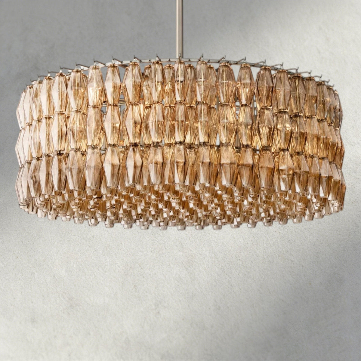 CIHELA CLEAR/ SMOKE GLASS ROUND CHANDELIER 37", 47", 62" - briglamps