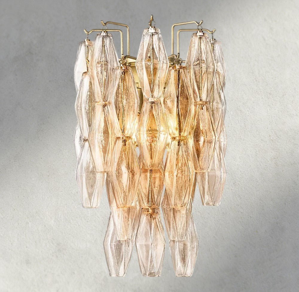 CIHELA CLEAR/ SMOKE GLASS SCONCE 19" - briglamps