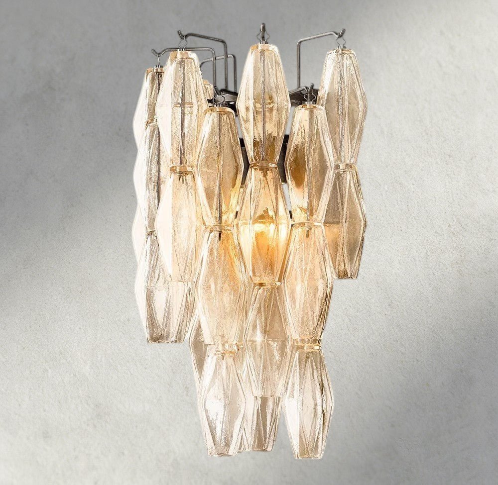 CIHELA CLEAR/ SMOKE GLASS SCONCE 19" - briglamps