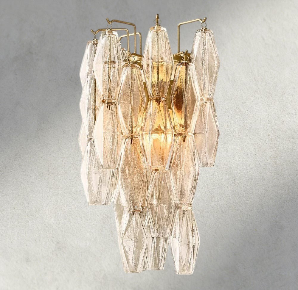 CIHELA CLEAR/ SMOKE GLASS SCONCE 19" - briglamps