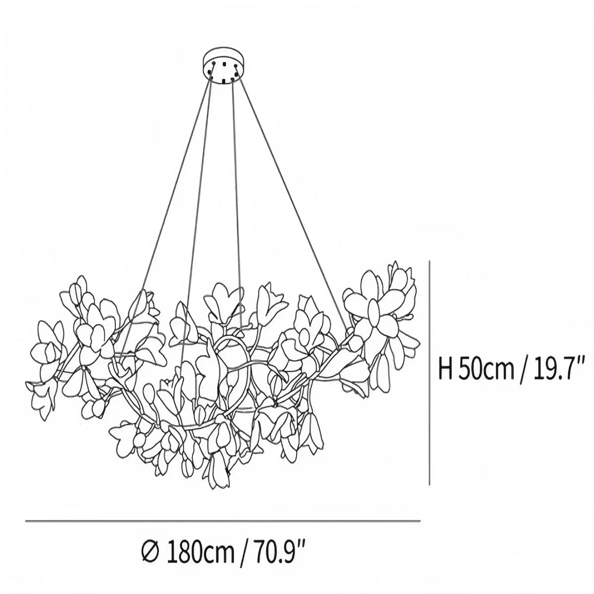 Circular Blossom Chandelier - Brig Lighting