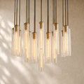 Collane Round Chandelier - 36’’ / Hammered Glass