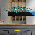 Colorful Glass Ginkgo Leaf Chandelier - Brig Lighting