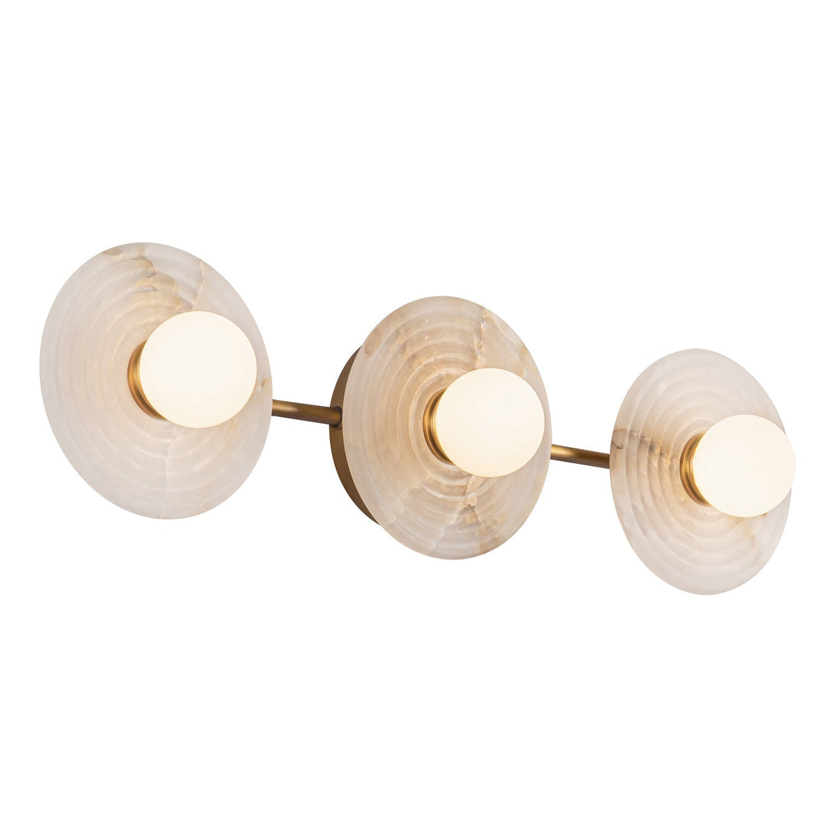 Dahlia Triple Alabaster Wall Sconce - Brig Lighting