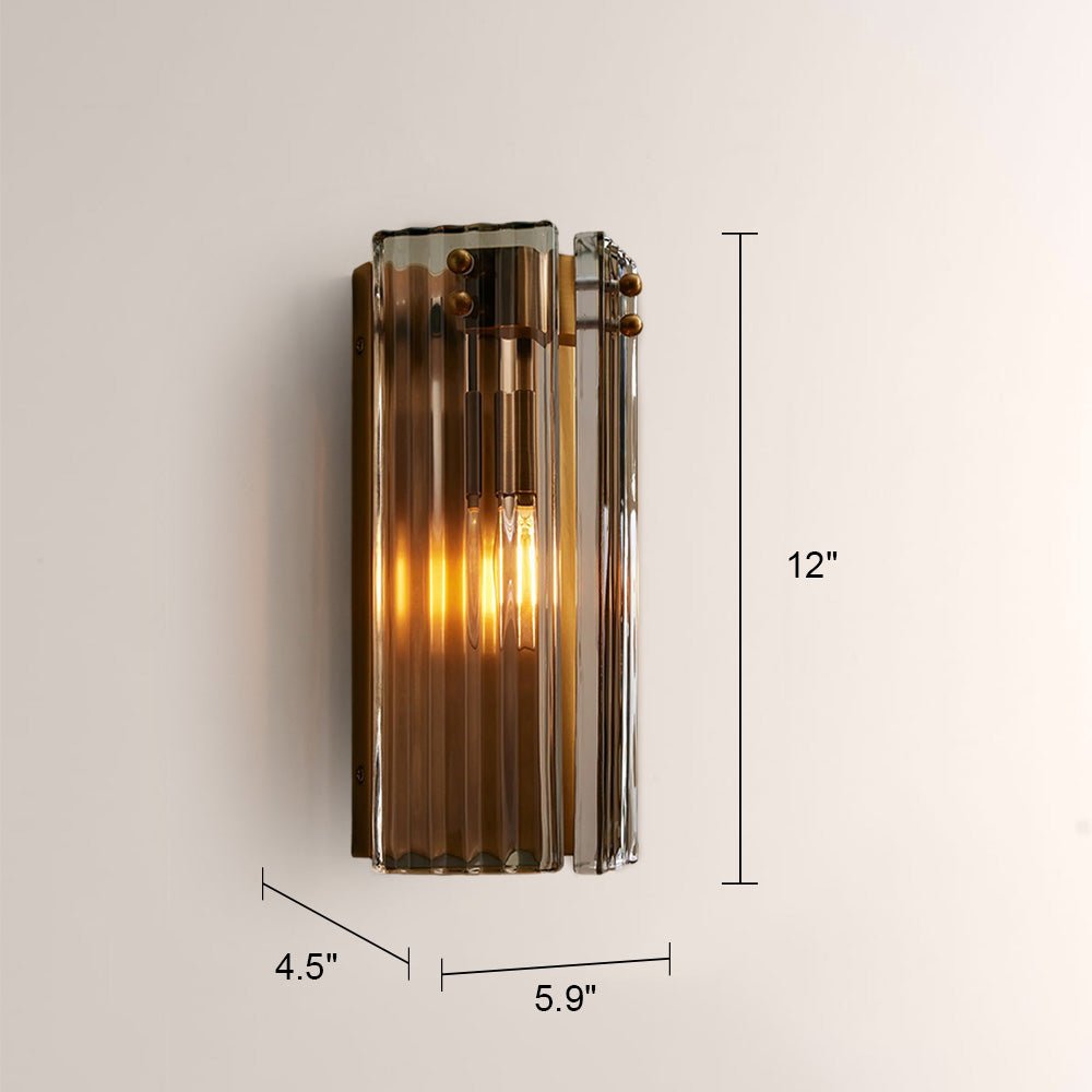 Delsia Fluted Glass Wall Sconce - briglamps