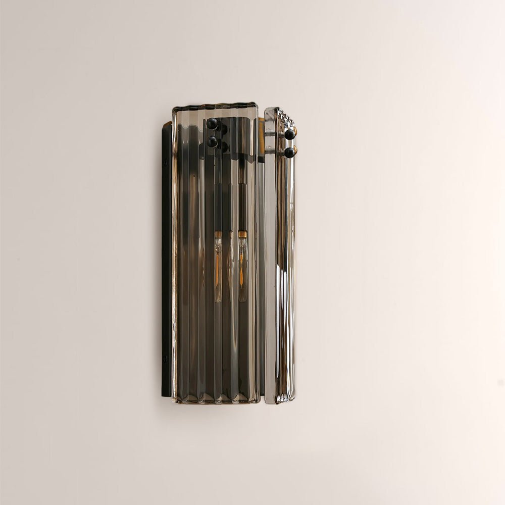 Delsia Fluted Glass Wall Sconce - briglamps