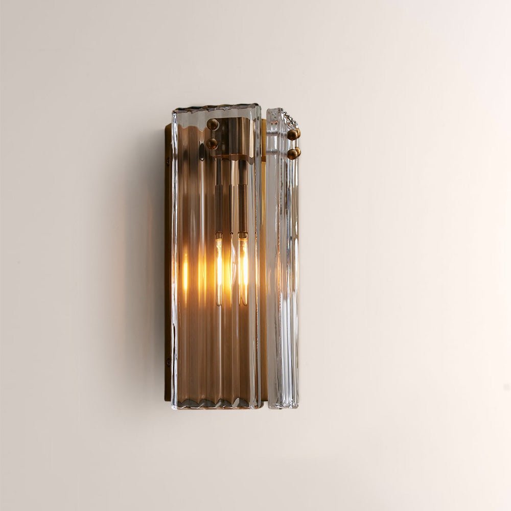 Delsia Fluted Glass Wall Sconce - briglamps
