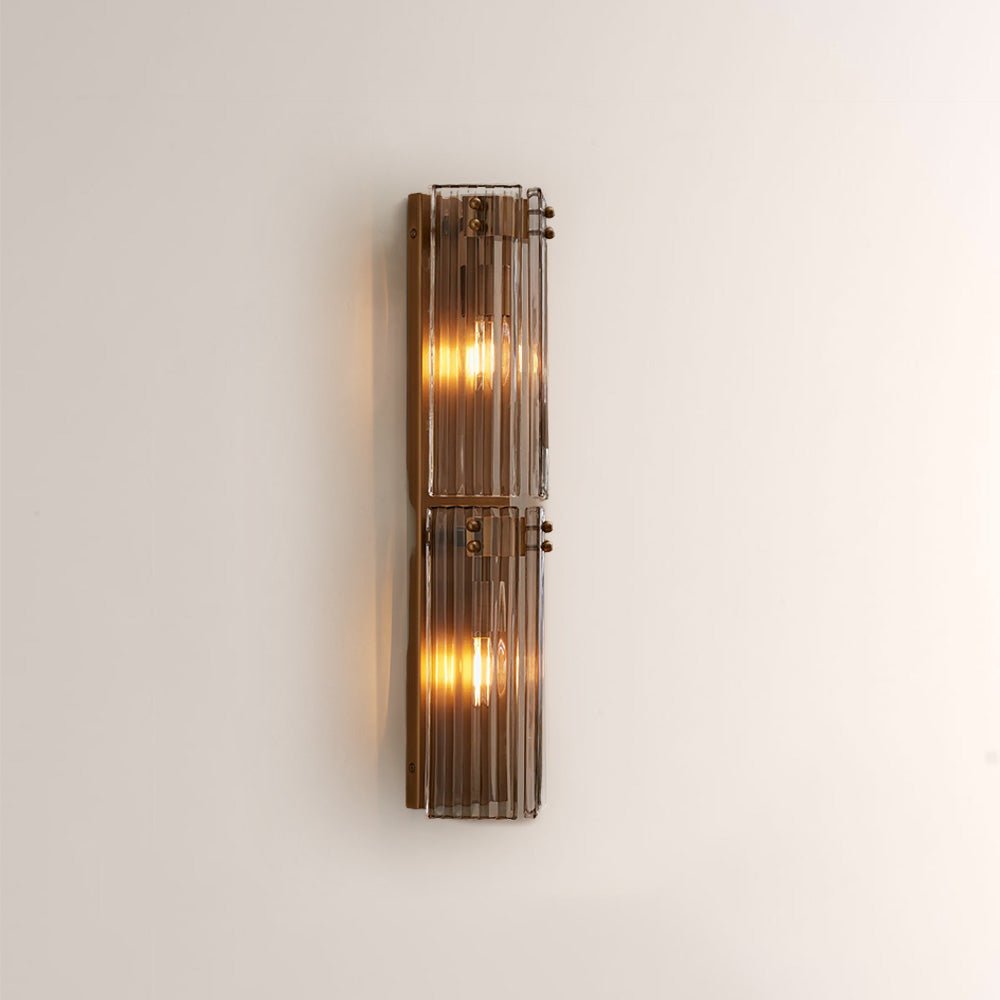 Delsia Fluted Glass Wall Sconce - briglamps