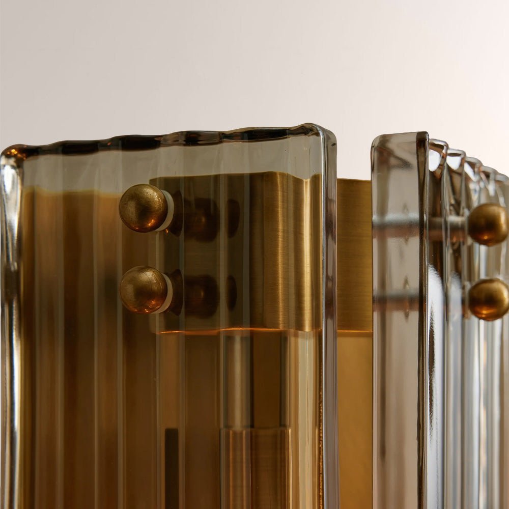 Delsia Fluted Glass Wall Sconce - briglamps