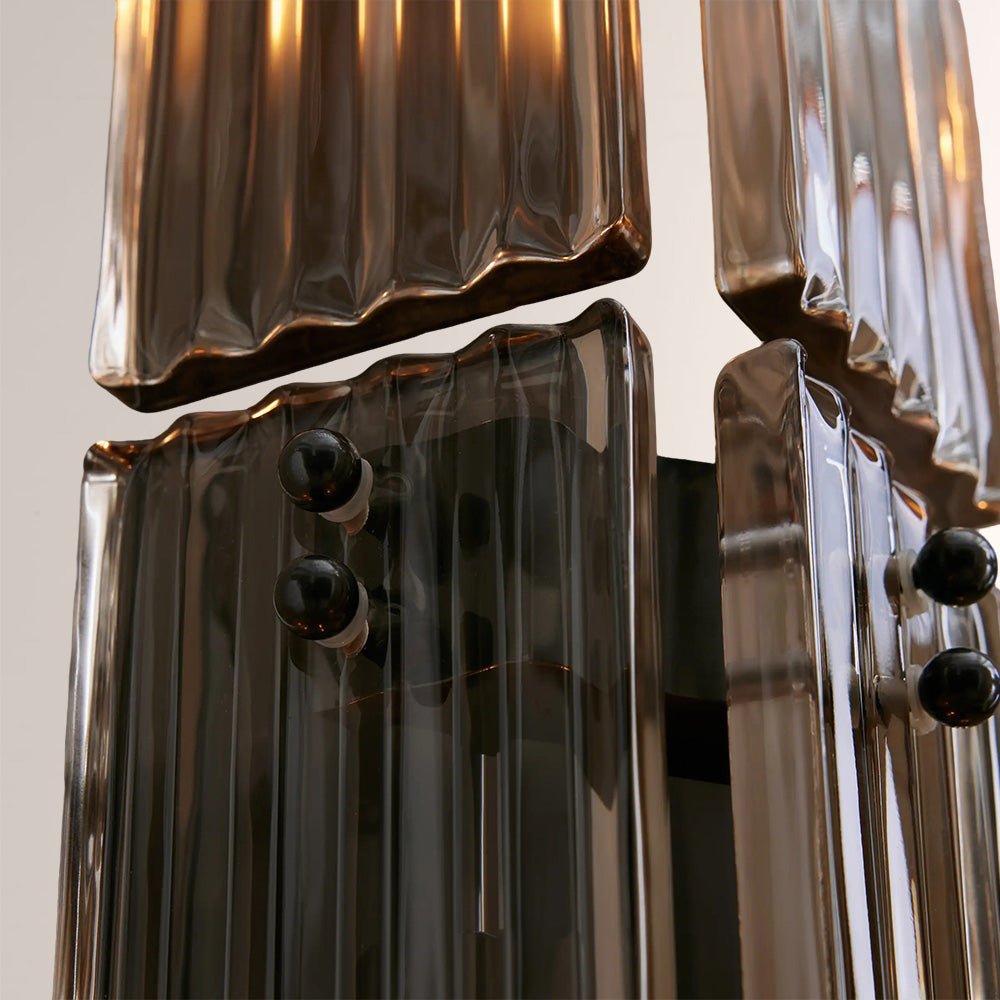 Delsia Fluted Glass Wall Sconce - briglamps