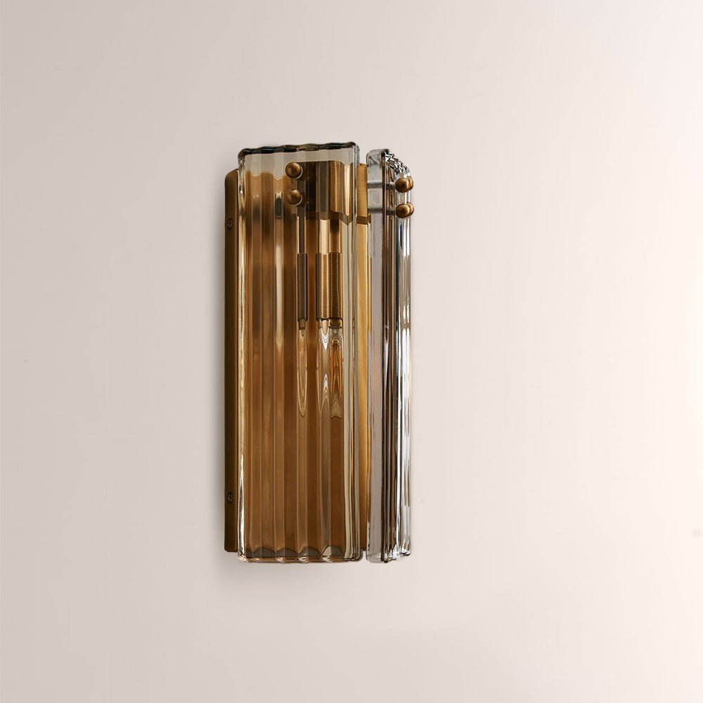 Delsia Fluted Glass Wall Sconce - briglamps
