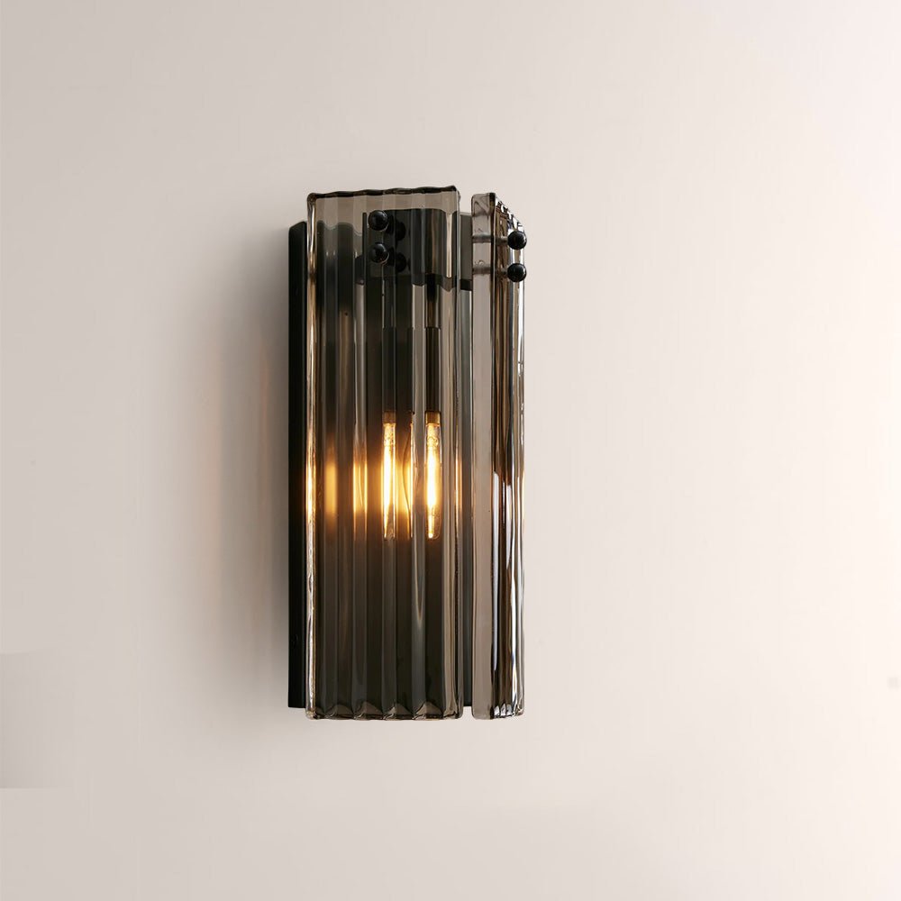 Delsia Fluted Glass Wall Sconce - briglamps