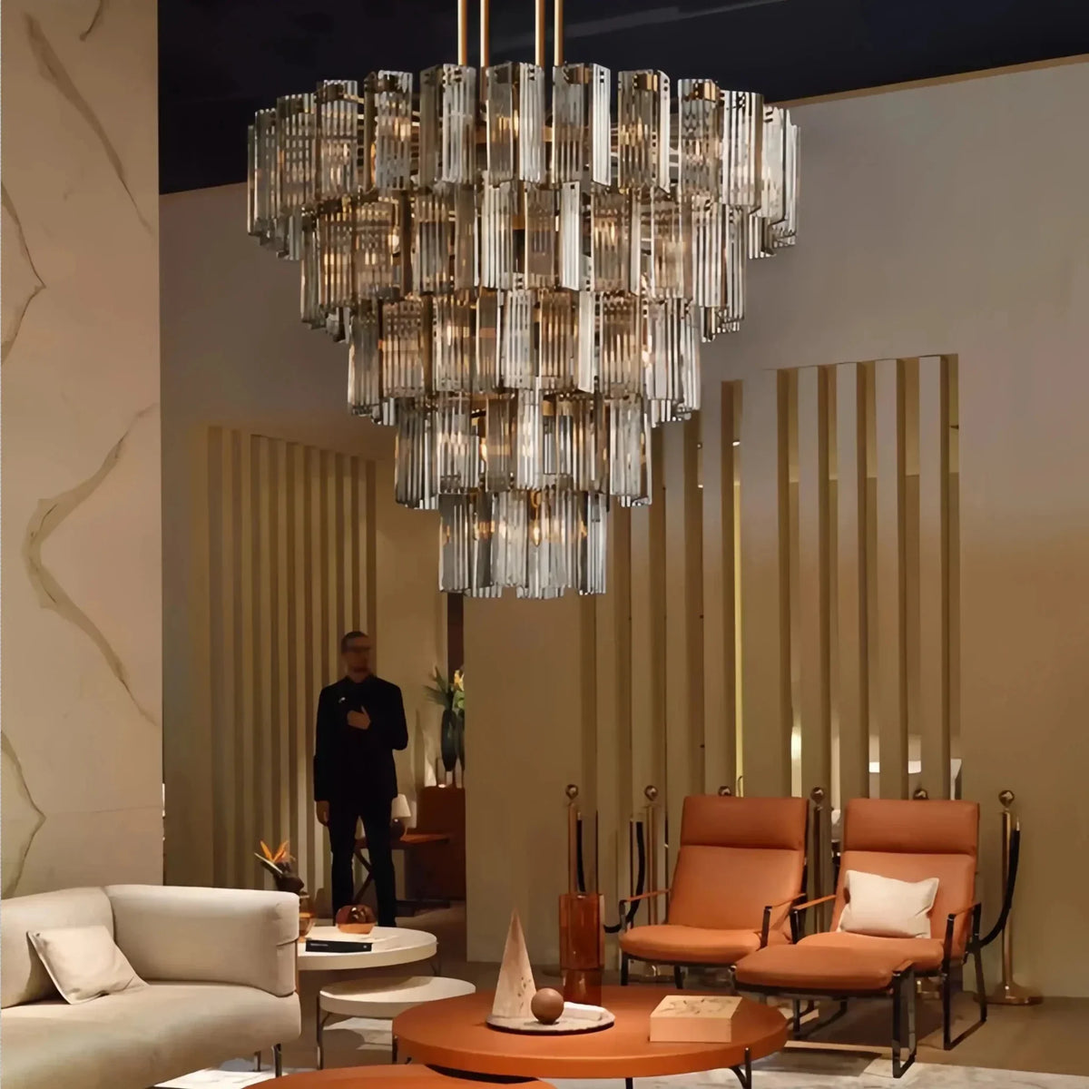 Delsie Round Chandelier 38''48''60'' - briglamps