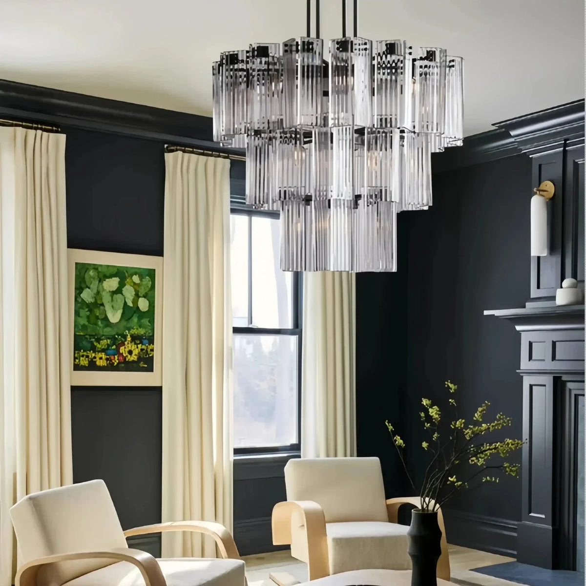 Delsie Round Chandelier 38''48''60'' - briglamps