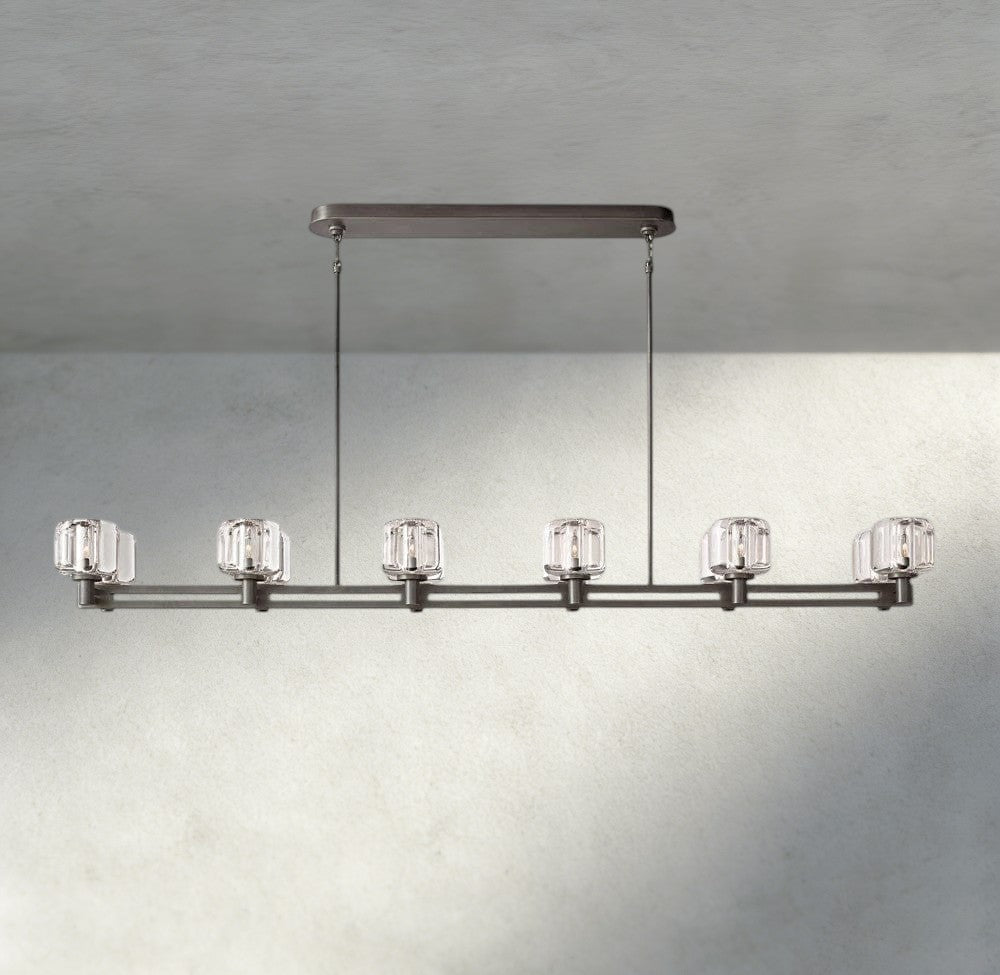 Demaret double Linear chandelier 54", 72" - Brig