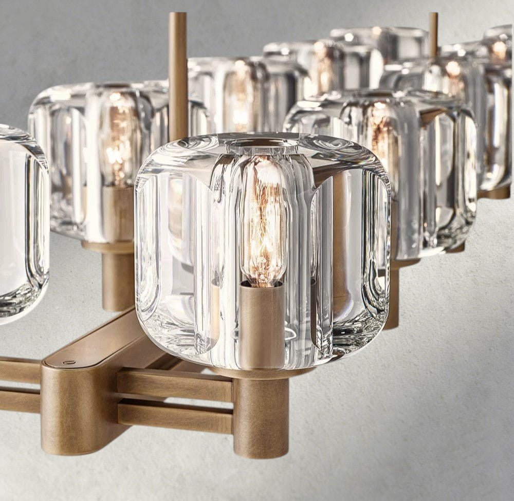 Demaret double Linear chandelier 54", 72" - Brig