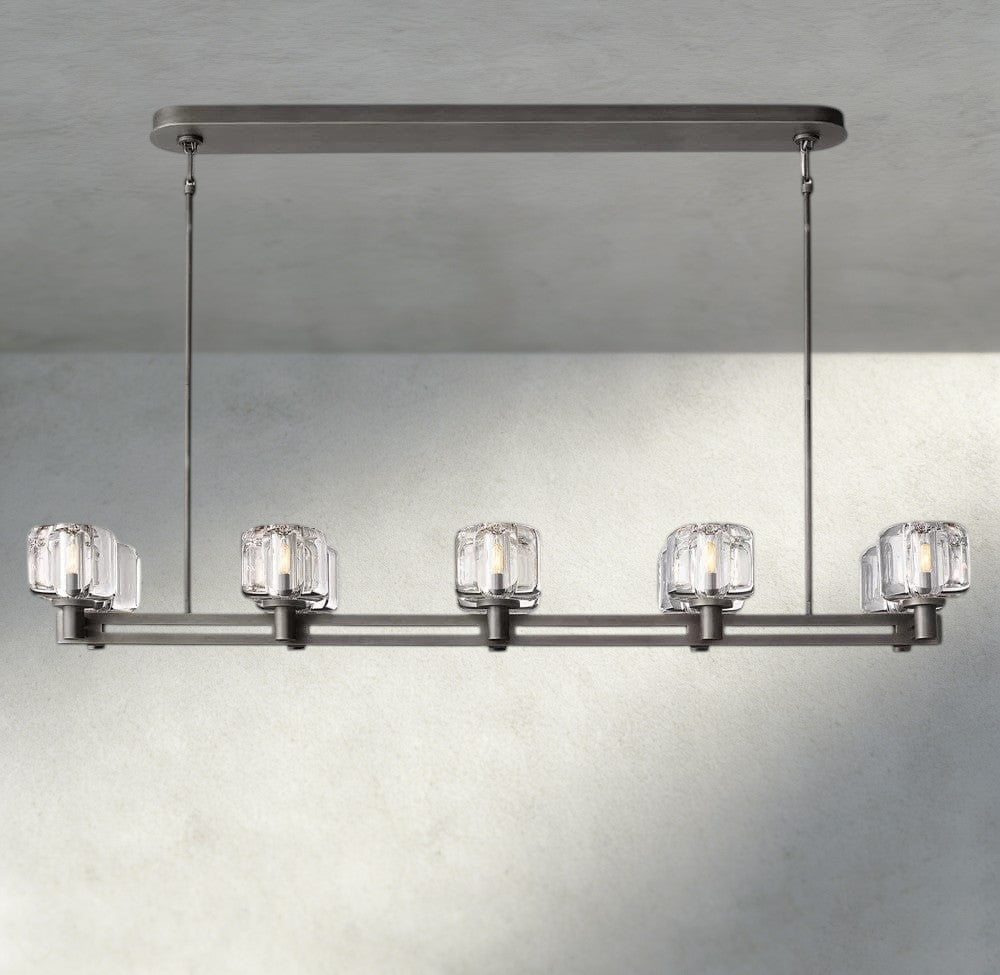 Demaret double Linear chandelier 54", 72" - Brig