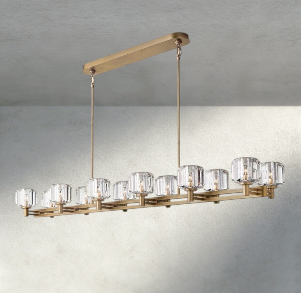 Demaret double Linear chandelier 54", 72" - Brig