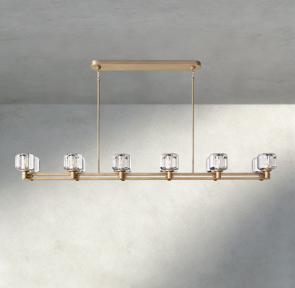 Demaret double Linear chandelier 54", 72" - Brig