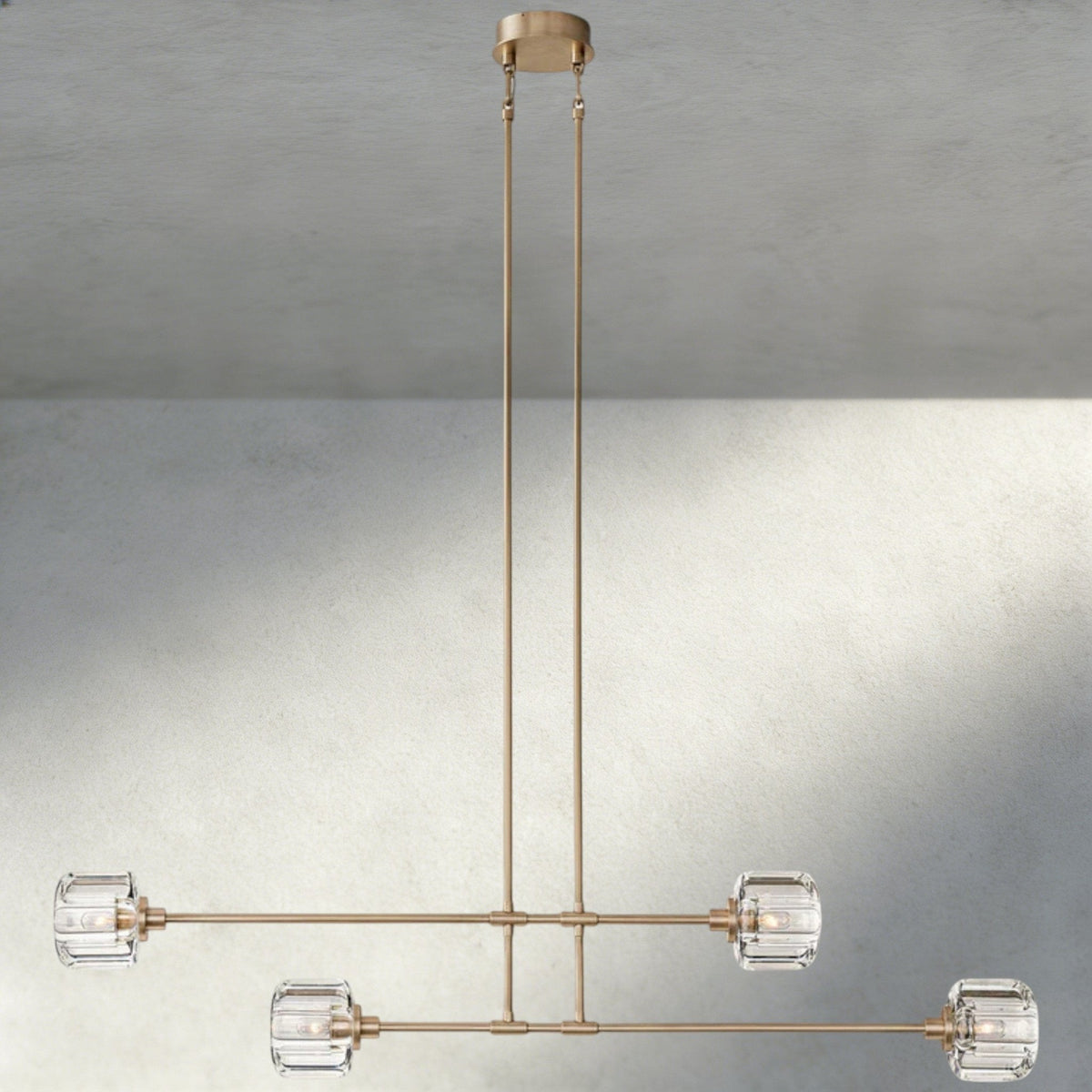 Demaret Mobile Linear Chandelier 54", 72" - briglamps