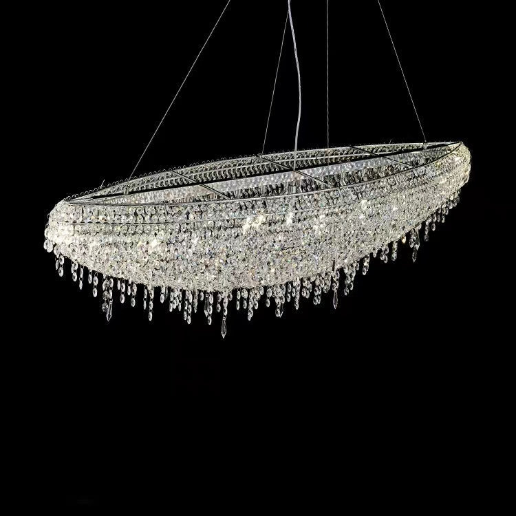 Designer Creative Light Luxury Boat - shaped Crystal Chandelier for Bedroom/ Living Room/ Bar /Dining Room - briglamps