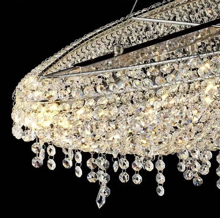 Designer Creative Light Luxury Boat - shaped Crystal Chandelier for Bedroom/ Living Room/ Bar /Dining Room - briglamps