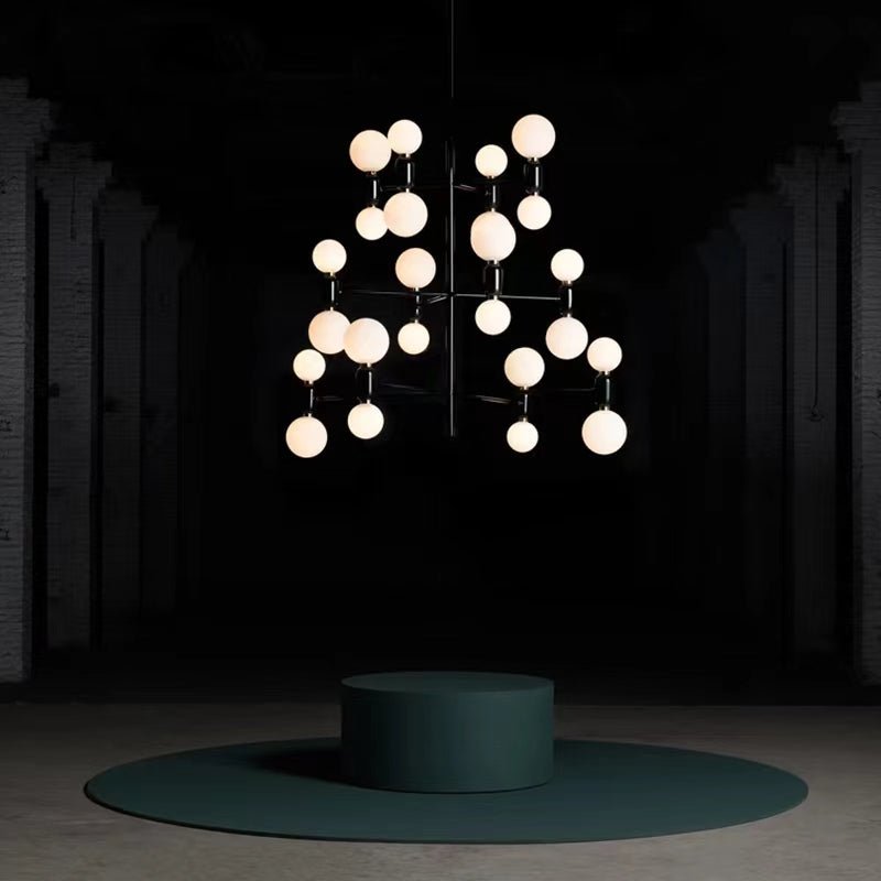 Designer Model Minimalist Multi - bulb Combination Chandelier for Living/Dining Room - briglamps