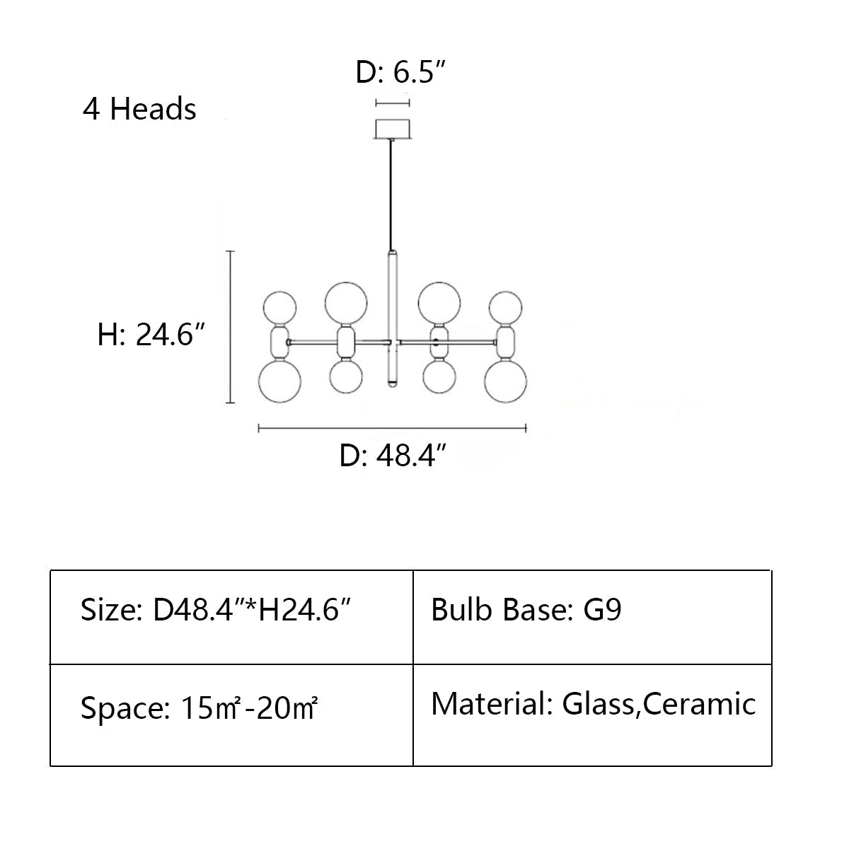 Designer Model Minimalist Multi - bulb Combination Chandelier for Living/Dining Room - briglamps
