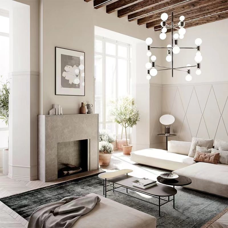 Designer Model Minimalist Multi - bulb Combination Chandelier for Living/Dining Room - briglamps