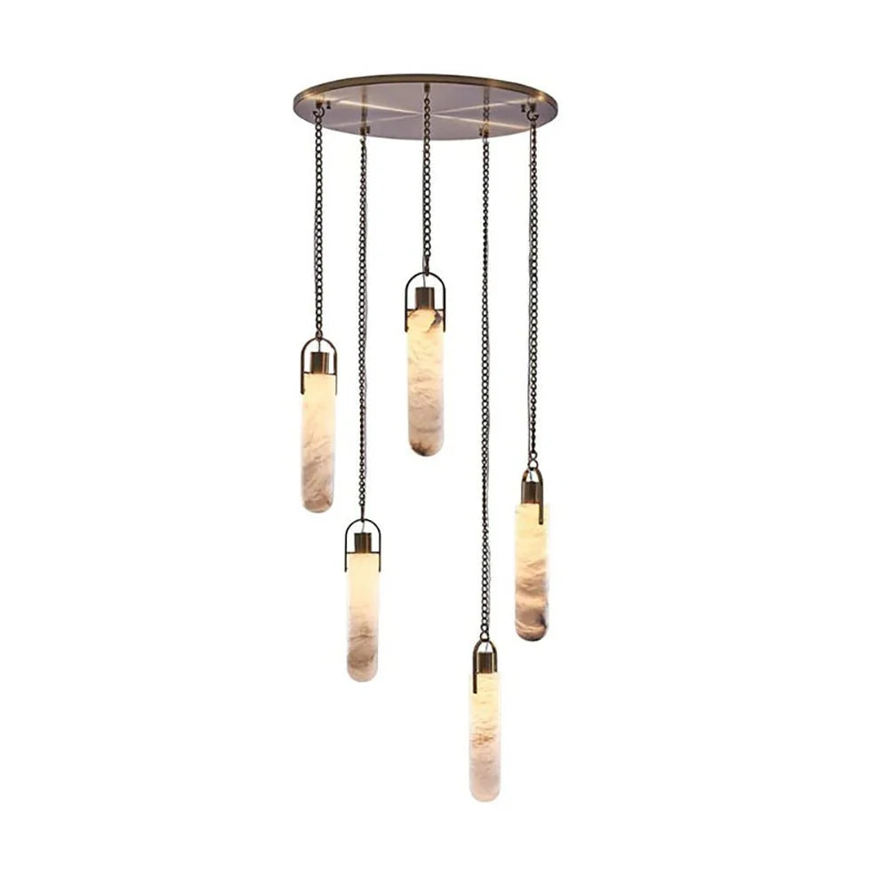 Dome Chain Alabaster Chandelier - Cyran Lamps