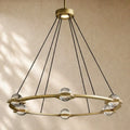 Ecletant Round Chandelier - Lacquered Burnished Brass / 36’’