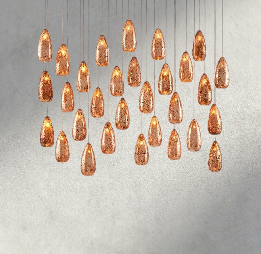 Edda Linear Glass Chandelier 48", 54" - Brig